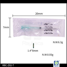 134.2k / 125k Animals ID Microchips Syringe With ICAR Certifiacate 1.25 * 7 Mm Size